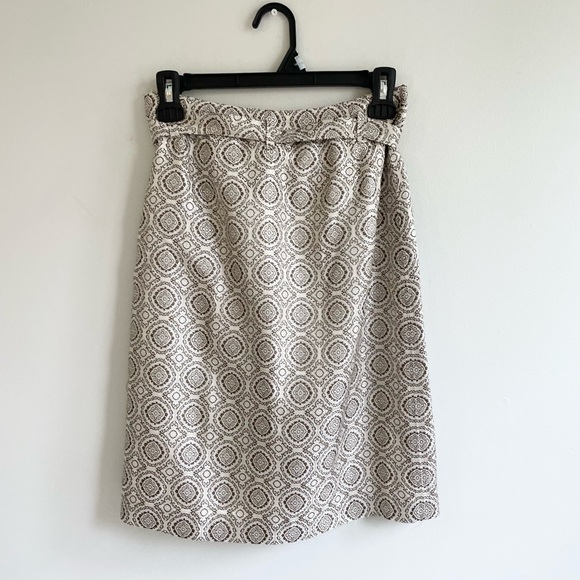 ALFANI TAUPE BROWN CREAM MEDALLION PENCIL SKIRT MATCHING BELT BUCKLE - Picture 8 of 8